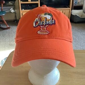 Chelada BUD LIGHT & Clamato BASEBALL CAP Hat Orange One Size Adjustable NWOT